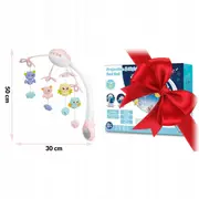 Carusel muzical pentru patut cu proiector, sunete si jucarii ricokids rk-813 - roz edeedi781301