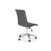 Scaun de birou hm porto, ergonomic, piele ecologica, cadru metalic, inaltime reglabila, 90 kg, negru drm2777