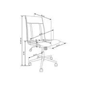 Scaun birou hm tirol, ergonomic, piele ecologica, cadru cromat, inaltime ajustabila, 90 kg, 107x44x41 cm, alb drm2071