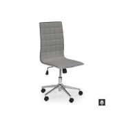 Scaun de birou hm tirol, ergonomic, piele ecologica, inaltime ajustabila, mecanism de balans, roti pivotante, 90 kg, gri drm2792