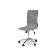 Scaun de birou hm tirol, ergonomic, piele ecologica, inaltime ajustabila, mecanism de balans, roti pivotante, 90 kg, gri drm2792
