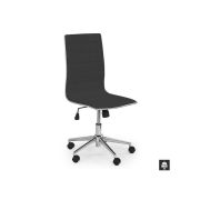 Scaun de birou hm tirol, ergonomic, cadru cromat, piele ecologica, inaltime ajustabila, mecanism de balans, 90 kg, negru drm2791