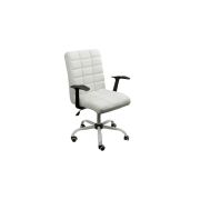 Scaun birou off 603, mecanism de balans, piele ecologica, baza otel cromat, 100 kg drm2533