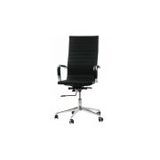 Scaun birou off 802, ergomic, mecanism balans si rotire, baza cromata, 110 kg drm975