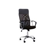 Scaun birou ergonomic mesh off 907, baza cromata, cu tetiera, mecanism de balans, 110 kg drm999