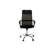 Scaun birou ergonomic mesh off 907, baza cromata, cu tetiera, mecanism de balans, 110 kg drm999