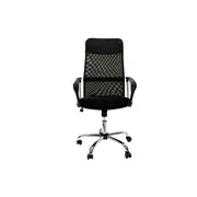 Scaun birou ergonomic mesh off 907, baza cromata, cu tetiera, mecanism de balans, 110 kg drm999