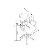 Scaun de birou hm ascot, mesh, cadru polipropilena, mecanism balansare, 100 kg, negru drm2868