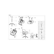 Scaun de birou hm tony, mesh, ergonomic, inaltime ajustabila, roti pivotante, 102 kg, gri drm2797