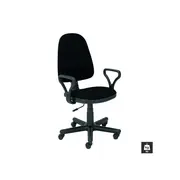 Scaun birou hm bravo, ergonomic, polipropilena, stofa, inaltime ajustabila, 90 kg, negru drm1989