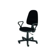 Scaun birou hm bravo, ergonomic, polipropilena, stofa, inaltime ajustabila, 90 kg, negru drm1989