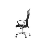 Scaun birou hm vire, mesh, ergonomic, cadru metal, tetiera cu piele ecologica, inaltime ajustabila, mecanism balansare, 100 kg, negru drm1988