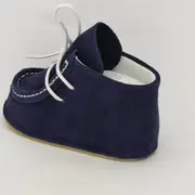 Botosei mocasini bebe Baby Fox din piele bleumarin si talpa din cauciuc pentru exterior - FOX10312772--blm