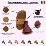 Pantofiori de interior Cadet din piele naturala Visiniu Phonebox BabyFox- FOXCDT777VSN