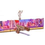 Puzzle 3D mecanic din lemn poligon de tragere JUBUD-00085