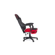 Scaun off 304, ergonomic, mesh, mecanism de balans, suport picioare retractabil, 110 kg, negru/rosu drm8989