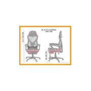 Scaun off 304, ergonomic, mesh, mecanism de balans, suport picioare retractabil, 110 kg, negru/rosu drm8989