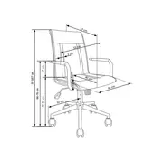 Scaun birou ergonomic, hm porto 2, mecanism de balans, brate tapitate, cadru cromat, 100 kg, alb drm3985