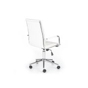 Scaun birou ergonomic, hm porto 2, mecanism de balans, brate tapitate, cadru cromat, 100 kg, alb drm3985