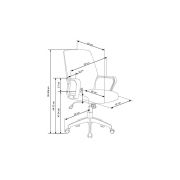 Scaun birou cu stofa, hm spin 2, mecanism de balans, ergonomic, cadru polipropilena, cu brate, 100 kg, gri drm8841