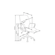 Scaun birou cu stofa, hm spin 2, mecanism de balans, ergonomic, cadru polipropilena, cu brate, 100 kg, gri drm8841