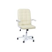 Scaun birou off 332, cotiere rabatabile, piele ecologica, roti gumate, mecanism balans, ergonomic, 100 kg drm4930