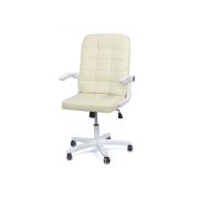Scaun birou off 332, cotiere rabatabile, piele ecologica, roti gumate, mecanism balans, ergonomic, 100 kg drm4930