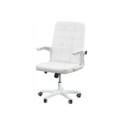 Scaun birou off 332, cotiere rabatabile, piele ecologica, roti gumate, mecanism balans, ergonomic, 100 kg drm4930