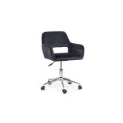 Scaun birou off 380, catifea, baza cromata, rotativ, inaltime ajustabila, 100 kg drm4773
