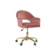 Scaun birou off 640, ergonomic, inaltime reglabila, spatar decupat, catifea, rotativ, baza metal cromat, 90 kg drm9030