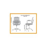 Scaun birou off 937, operativ, piele ecologica, ergonomic, baza cromata, inaltime reglabila, 110 kg drm4299