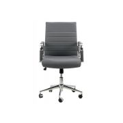 Scaun birou off 937, operativ, piele ecologica, ergonomic, baza cromata, inaltime reglabila, 110 kg drm4299