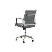 Scaun birou off 937, operativ, piele ecologica, ergonomic, baza cromata, inaltime reglabila, 110 kg drm4299