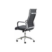 Scaun birou off 937, operativ, piele ecologica, ergonomic, baza cromata, inaltime reglabila, 110 kg drm4299