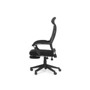 Scaun birou ergonomic off 927, mesh, recliner, suport picioare retractabil, 100 kg, negru drm8655