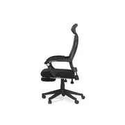Scaun birou ergonomic off 927, mesh, recliner, suport picioare retractabil, 100 kg, negru drm8655
