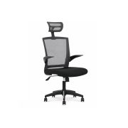 Scaun birou cu mesh hm valor, mecanism de balans, ergonomic, inaltime ajustabila, respirabil, cadru polipropilena, rotire 360 ˚, negru/gri drm4603