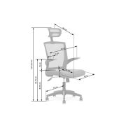 Scaun birou cu mesh hm valor, mecanism de balans, ergonomic, inaltime ajustabila, respirabil, cadru polipropilena, rotire 360 ˚, negru/gri drm4603