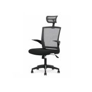 Scaun birou cu mesh hm valor, mecanism de balans, ergonomic, inaltime ajustabila, respirabil, cadru polipropilena, rotire 360 ˚, negru/gri drm4603