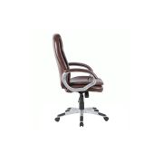 Scaun directorial gn27, piele ecologica, polipropilena, mecanism balans, 95 kg, maro drm9497