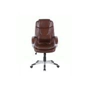 Scaun directorial gn27, piele ecologica, polipropilena, mecanism balans, 95 kg, maro drm9497