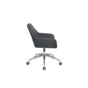 Scaun directorial gn63, piele ecologica/stofa, rotativ, baza metalica, inaltime reglabila, 100 kg drm3161