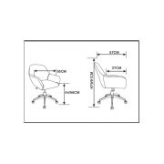 Scaun directorial gn63, piele ecologica/stofa, rotativ, baza metalica, inaltime reglabila, 100 kg drm3161