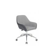 Scaun directorial gn63, piele ecologica/stofa, rotativ, baza metalica, inaltime reglabila, 100 kg drm3161