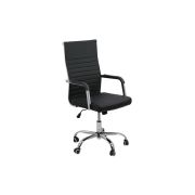 Scaun directorial off 319, ergonomic, piele ecologica, mecanism balans, baza cromata, 110 kg drm3352