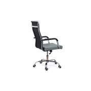 Scaun directorial off 319, ergonomic, piele ecologica, mecanism balans, baza cromata, 110 kg drm3352