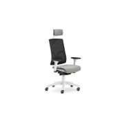 Scaun ergonomic cu tetiera pure alb mesh pdh drm9652