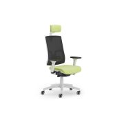 Scaun ergonomic cu tetiera pure alb mesh pdh drm9652