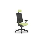Scaun ergonomic cu tetiera pure negru mesh pdh drm9653