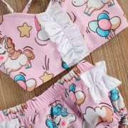 Costum de baie Unicorni din 2 piese (Marime: 100) JEM47c